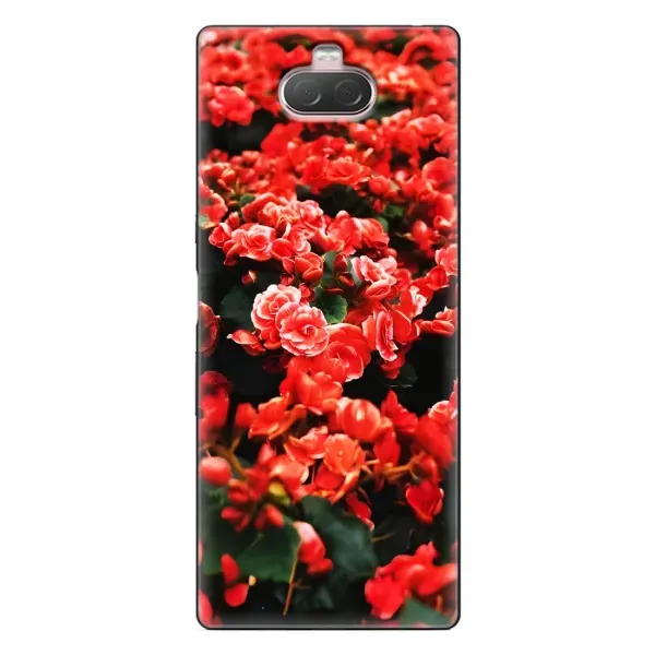 Чехол с принтом «Цветы красные» для Sony Xperia 10