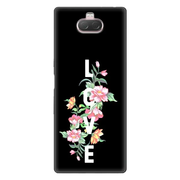 Чехол с принтом «Цветы LOVE» для Sony Xperia 10 Чехол с принтом «Цветы LOVE» для Sony Xperia 10