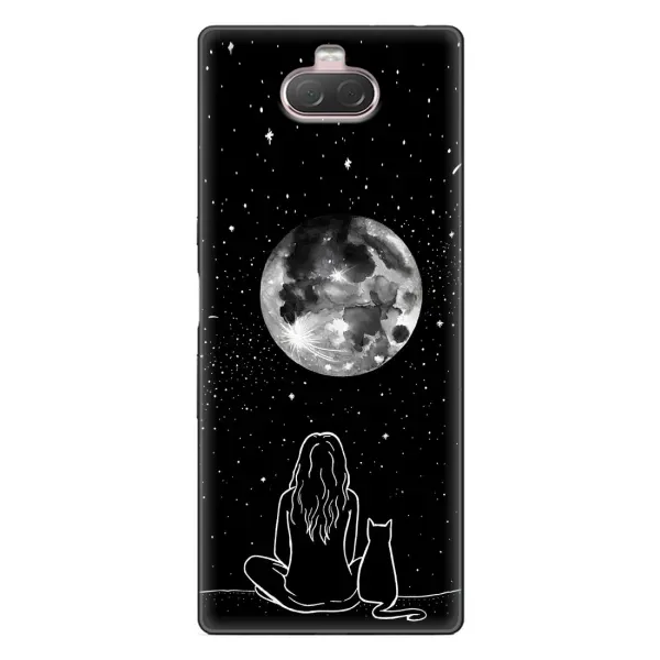 Чехол с принтом «Девушка с котом» для Sony Xperia 10