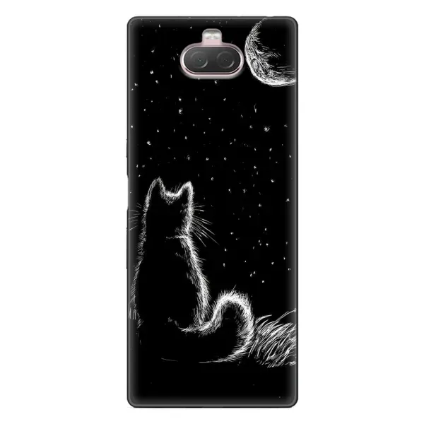 Чохол з принтом «Котик і місяць» для Sony Xperia 10 Чохол з принтом «Котик і місяць» для Sony Xperia 10