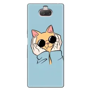 Чохол на Sony Xperia 10 з Котиками (VPrint) (Котик в окулярах)