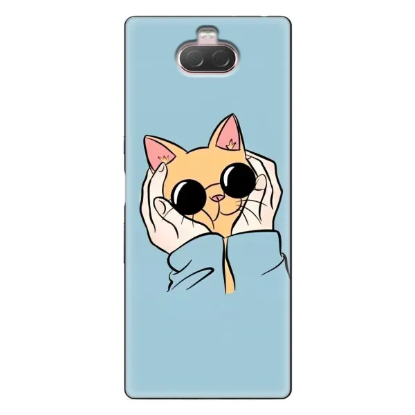 Чехол с принтом «Котик в очках» для Sony Xperia 10 Чехол с принтом «Котик в очках» для Sony Xperia 10