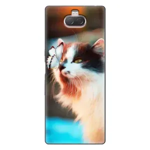 Чохол на Sony Xperia 10 з Котиками (VPrint) (Котик з метеликом)