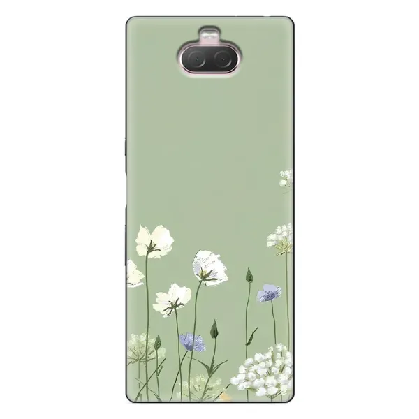 Чехол с принтом «Цветы на зеленом» для Sony Xperia 10 Чехол с принтом «Цветы на зеленом» для Sony Xperia 10