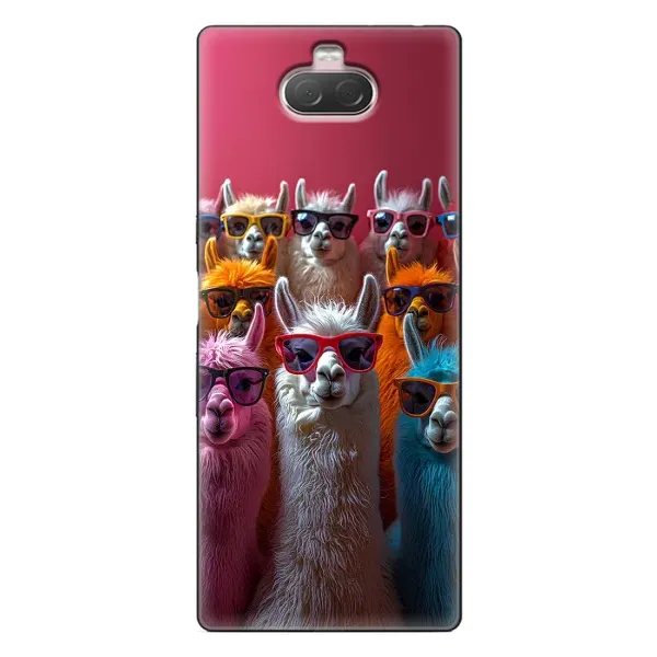 Чехол с принтом «Ламы в очках» для Sony Xperia 10