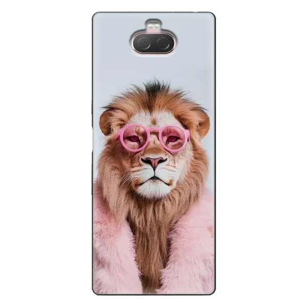 Чехол с принтом «Лев в очках» для Sony Xperia 10