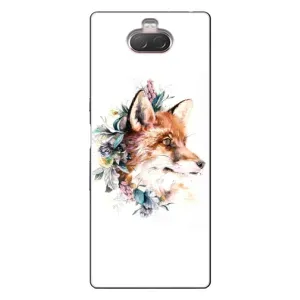 Чохли з картинкою Лисичка для Sony Xperia 10 (VPrint) (Лиса в квітах)