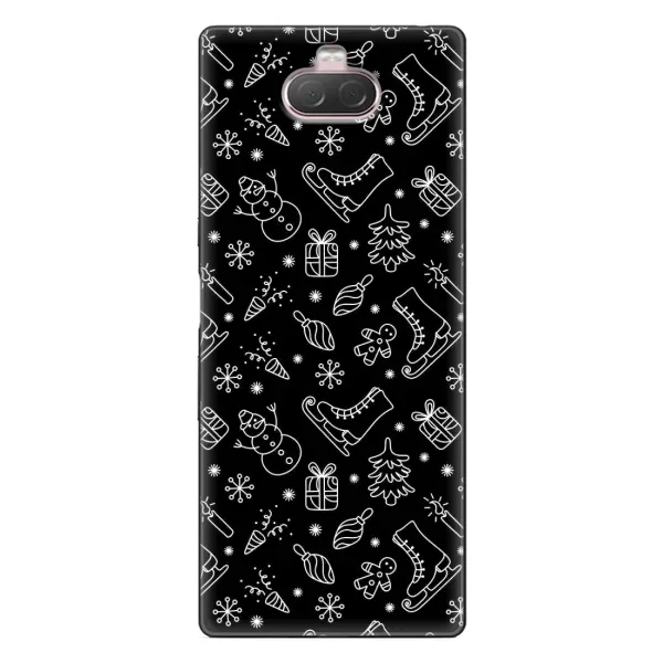Чехол с принтом «Новогодний фон» для Sony Xperia 10 Чехол с принтом «Новогодний фон» для Sony Xperia 10