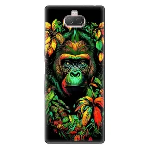 Чохол з Мавпами Sony Xperia 10 - (AlphaPrint) (Мавпа в квітах)