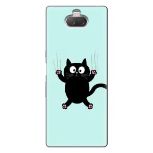 Чехол с принтом для Sony Xperia 10 (AlphaPrint) Модные коты (Падающий кот)