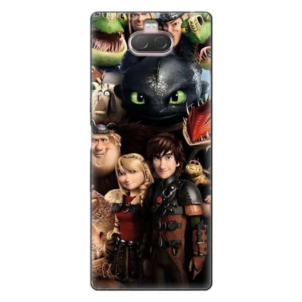 Чехол с принтом «Персонажи дракона» для Sony Xperia 10 Чехол с принтом «Персонажи дракона» для Sony Xperia 10