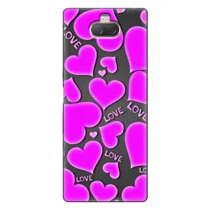 Чехлы для любимой на Sony Xperia 10 (VPrint) (Pink hearts)