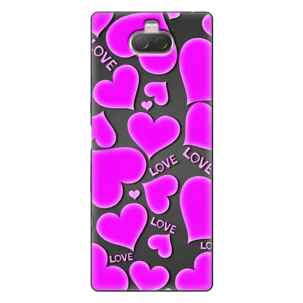 Чехол с принтом «Pink hearts» для Sony Xperia 10 Чехол с принтом «Pink hearts» для Sony Xperia 10