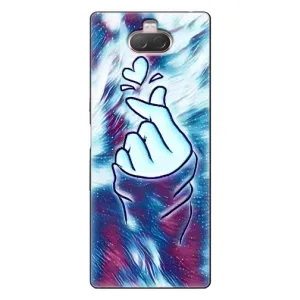 Чохол з принтом для Sony Xperia 10 (AlphaPrint - Знак сердечка) (Радужне серце)