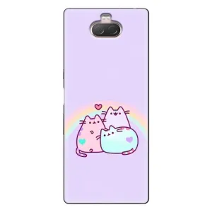 Чохол на Sony Xperia 10 з Котиками (VPrint) (Радужний котик)