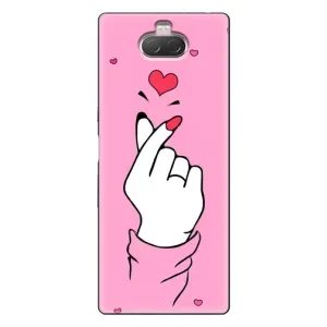 Чохол з принтом для Sony Xperia 10 (AlphaPrint - Знак сердечка) (Знак Love)