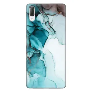 Чохол для Sony Xperia L3 - з принтом (Дизайнерські) (AlphaPrint) (Бірюзовий мрамор)