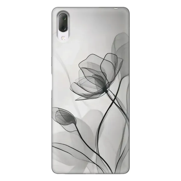 Чехол с принтом «Черные цветы» для Sony Xperia L3 Чехол с принтом «Черные цветы» для Sony Xperia L3