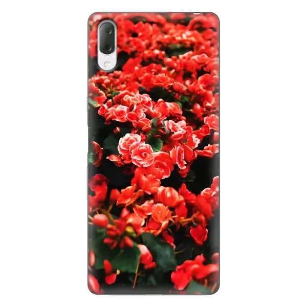 Чехол с принтом «Цветы красные» для Sony Xperia L3 Чехол с принтом «Цветы красные» для Sony Xperia L3