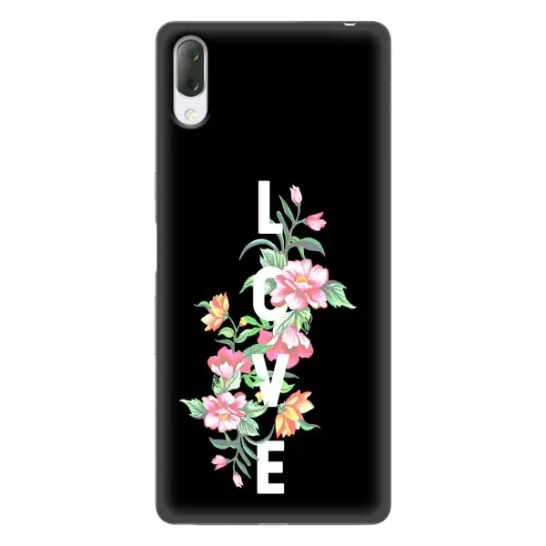 Чехол с принтом «Цветы LOVE» для Sony Xperia L3