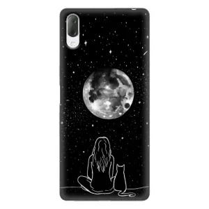 Чохол з принтом «Дівчина з котом» для Sony Xperia L3