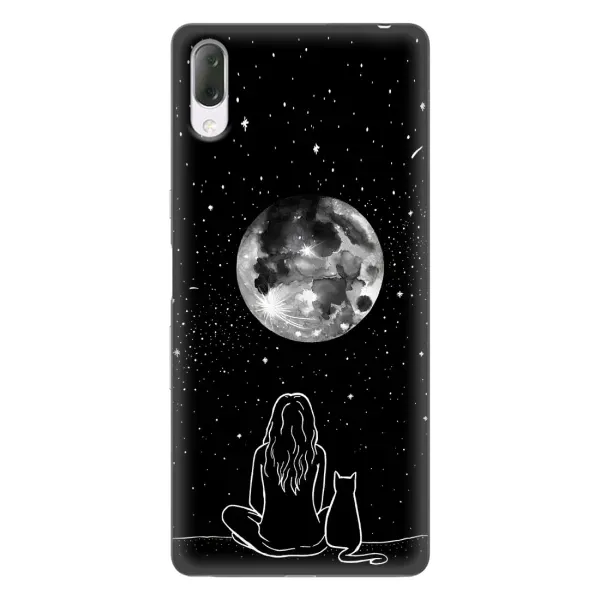Чохол з принтом «Дівчина з котом» для Sony Xperia L3 Чохол з принтом «Дівчина з котом» для Sony Xperia L3