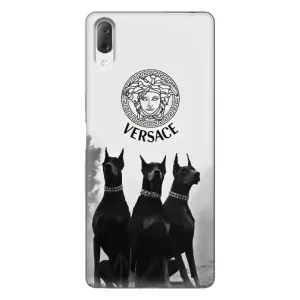 Чехлы VERSACE для Сони Хпериа Л3 (PREMIUMPrint) (Доберман Версаче)