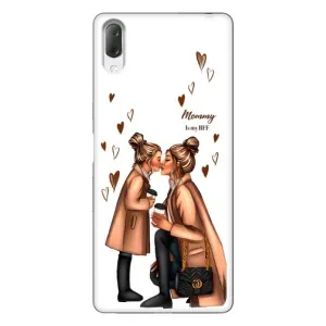 Чехол с печатью для Sony Xperia L3 - (Мама с ребенком) (AlphaPrint) (Дочка и мама)