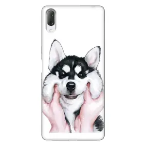 Чехлы с собаками для Sony Xperia L3 (VPrint) (Довольный Хаски)