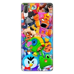 Чехол для Sony Xperia L3 Бравл Старс (VPrint) (герои Бравл Старс)