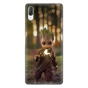 Чехол МАРВЕЛ для Сони Хпериа Л3 (AlphaPrint) (I am Groot)