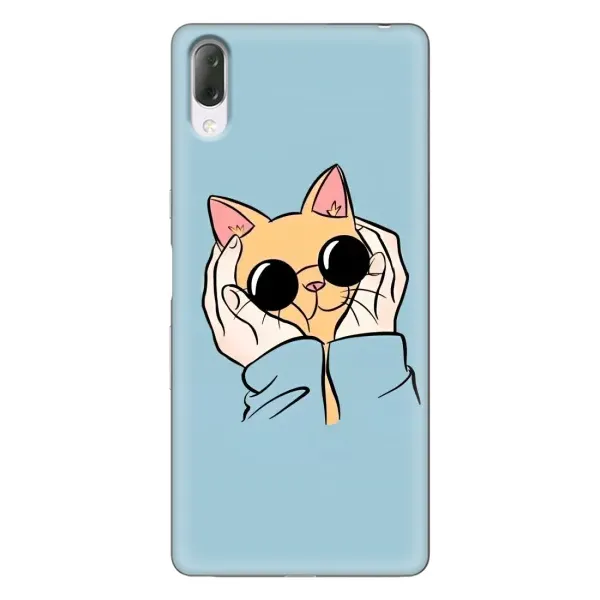 Чехол с принтом «Котик в очках» для Sony Xperia L3 Чехол с принтом «Котик в очках» для Sony Xperia L3