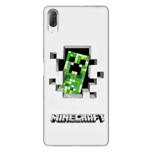 Чохол Майнкрафт на Sony Xperia L3 (AlphaPrint) Minecraft (кріпер Майнкрафт)