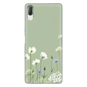 Чохол з квітковим принтом на Sony Xperia L3 (Квіти на зеленому)