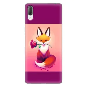 Чехлы с картинкой Лисички для Sony Xperia L3 (VPrint) (Лисичка с розочкой)