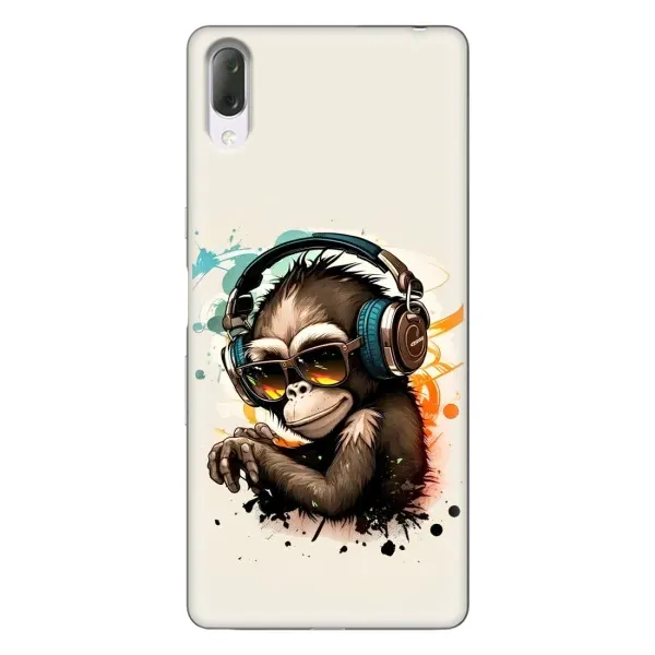 Чехол с принтом «Макака в наушниках» для Sony Xperia L3