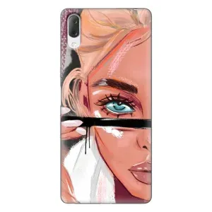 Чехол с печатью для Sony Xperia L3 - (Мода) (AlphaPrint) (Макияж)