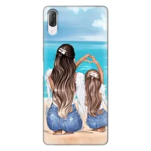 Чехол с печатью для Sony Xperia L3 - (Мама с ребенком) (AlphaPrint) (Мама с доченькой)