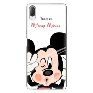 Эксклюзивный чехол для Sony Xperia L3 (AlphaPrint - Мультяшные) (Маус Микки)