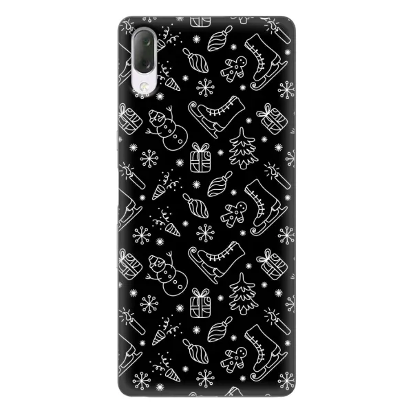 Чехол с принтом «Новогодний фон» для Sony Xperia L3