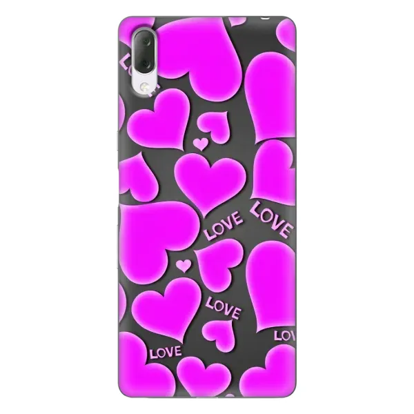 Чехол с принтом «Pink hearts» для Sony Xperia L3