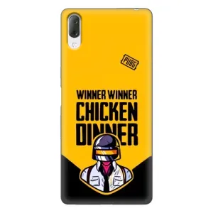 Чехол PUBG для Сони Хпериа Л3 (AlphaPrint) (Pubg шлем)