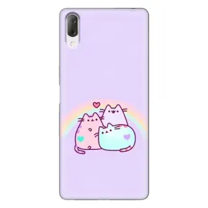 Чохол на Sony Xperia L3 з Котиками (VPrint) (Радужний котик)