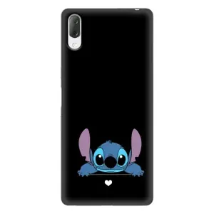 Чохол з принтом Стіч на Sony Xperia L3 (Стіч на чорному)