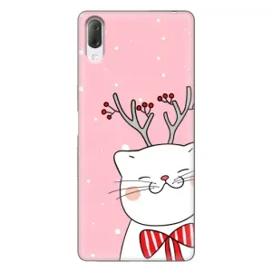 Новорічні Чохли для Sony Xperia L3 (VPrint) (Зимовий кіт)