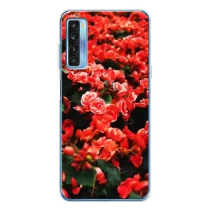 Чехлы с Цветами для TCL 20L Plus (VPrint) (Цветы красные)