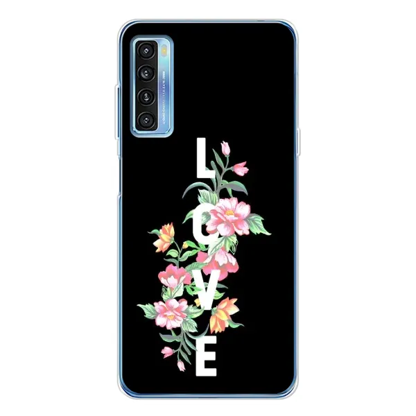 Чохол з принтом «Квіти LOVE» для TCL 20L Plus