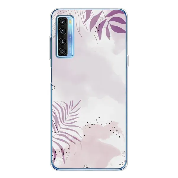 Чехол с принтом «Фиолетовые листья» для TCL 20L Plus