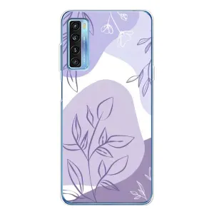 Чохол з принтом «Фіолетове листя абстракція» для TCL 20L Plus