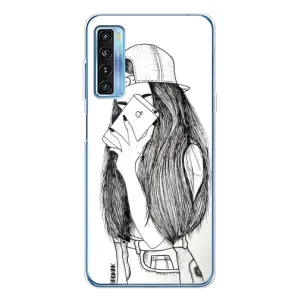 Чохол з друком для TCL 20L Plus - (Мода) (AlphaPrint) (Фото дівчини)